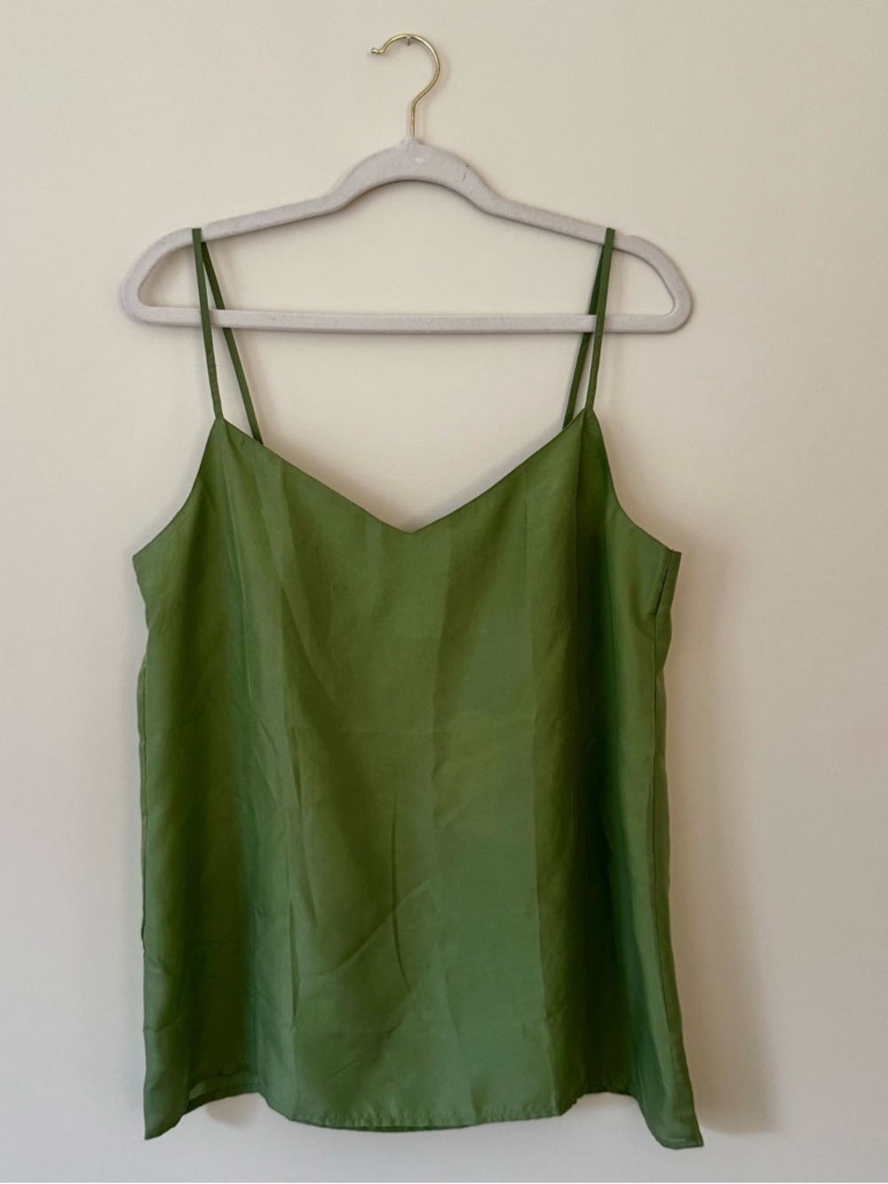 NWT Vintage 100% Sandwashed Silk Camisole, Sage Green – Size 16 (L/XL)